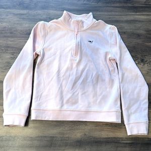 Vineyard Vines Girls Light Pink Half Zip | Size S (7-8)